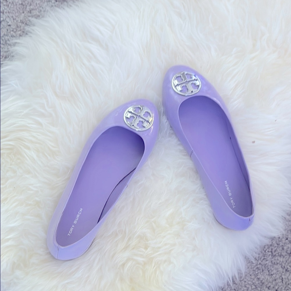 Tory Burch Purple Flats Minimalist Design